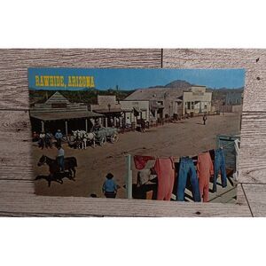 Vintage Postcard Rawhide Arizona Freight Wagon Ranch‎ Western Souvenir Ephemera